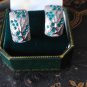Vintage 1990-s Diopside Sterling Silver Earrings -5.82 grams