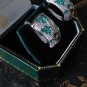 Vintage 1990-s Diopside Sterling Silver Earrings -5.82 grams