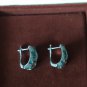 Vintage 1990-s Diopside Sterling Silver Earrings -5.82 grams