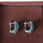 Vintage 1990-s Diopside Sterling Silver Earrings -5.82 grams