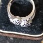 Antique Vintage 1940-s Sapphires Sterling Silver Ring Size UK N, US 6.5- .Heavy