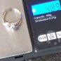 Antique Vintage 1940-s Sapphires Sterling Silver Ring Size UK N, US 6.5- .Heavy