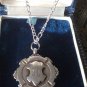 Antique Vintage Hallmarked 1933 Birmingham Sterling Silver FOB Pendant on Chain.