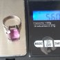 Antique Vintage Victorian 1890-s Amethyst Silver Heavy Ring Size US 5 1/2, UK L