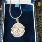 VINTAGE 1970-s 925 Sterling Silver Celtic Knot Pendant on 925 Strl Silver Chain.