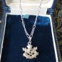 Vintage 1970-s Scottish Dinna Forget Silver Pendant on 18 inch Chain.