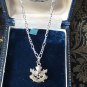 Vintage 1970-s Scottish Dinna Forget Silver Pendant on 18 inch Chain.