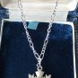 Vintage 1970-s Scottish Dinna Forget Silver Pendant on 18 inch Chain.