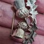 Antique Vintage Victorian 1800-s Scottish Thistle Brooch- 2 Tones- Very Rare!!