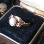 Vintage 1970-s 14 Ct Gold White Onyx Ring Size UK O, US 7 - Full Hallmarks!