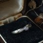 Vintage 1990-s Gold on Silver CZ stones like real diamonds Ring Size UK O, US 7