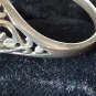 Vintage 1975-s Large Zircon Sterling Silver Signet Ring Size UK R 1/2 US 9