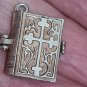 Vintage 925 Sterling Silver Old Bible Pendant / 18 inch Chain Rare and Beautiful