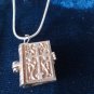 Vintage 925 Sterling Silver Old Bible Pendant / 18 inch Chain Rare and Beautiful