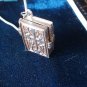 Vintage 925 Sterling Silver Old Bible Pendant / 18 inch Chain Rare and Beautiful