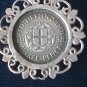 Antique Vintage 1938 George VI Silver Pendant on 18 inch Chain - Beautiful!