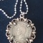 Antique Vintage 1938 George VI Silver Pendant on 18 inch Chain - Beautiful!