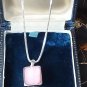 Vintage 1970-s Thick 925 Silver Pink Pearl Pendant / 18 inch Chain - Beautiful!
