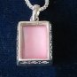 Vintage 1970-s Thick 925 Silver Pink Pearl Pendant / 18 inch Chain - Beautiful!