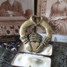 Antique Vintage 1880-s Job Lot Large Irish Celtic Brass Cladagh and 2 Large Pict