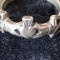 Vintage 1970-s Celtic Claddagh Sterling Silver 925 Ring UK P, US 8 - Beautiful!