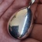 Vintage 1970-s Extremely Large 925 Silver Purple Stone Pendant / 18 inch Chain
