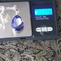 Vintage 1970-s Extremely Large 925 Silver Purple Stone Pendant / 18 inch Chain