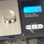 Antique Vintage Victorian 1890-s Ruby and Opal Silver Ring  Size UK P, US 7 1/2