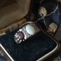 Antique Vintage Victorian 1890-s Ruby and Milky Opal Silver Ring UK P, US 7 1/2