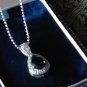 Vintage 1960-s Sterling Silver Black Onyx & Zircons Pendant on Chain.
