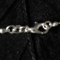 Vintage 1960-s Sterling Silver Black Onyx & Zircons Pendant on Chain.