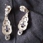 Vintage 1990-s Amethyst Sterling Silver Drop Earrings - Beautiful Design!