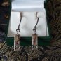 Antique Vintage 1940-s Amethyst Sterling Silver & 9 CT Drop Earrings