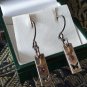 Antique Vintage 1940-s Amethyst Sterling Silver & 9 CT Drop Earrings