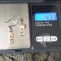 Antique Vintage 1940-s Amethyst Sterling Silver & 9 CT Drop Earrings
