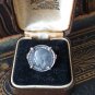 Antique Vintage 1918 George V Sterling Silver Coin Ring Signet , Size UK N, US 7