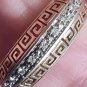 Vintage 1990-s Gold on Silver Half Eternity Greek Design Ring Size UK O, US 7