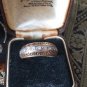 Vintage 1990-s Gold on Silver Half Eternity Greek Design Ring Size UK O, US 7