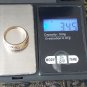 Vintage 1990-s Gold on Silver Half Eternity Greek Design Ring Size UK O, US 7