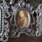Antique Vintage Victorian 1800-s Job Lot Heavy 3 xPortraits in Silvertone Frames