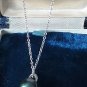 Vintage 1980-s Black Pearl Silver Pendant on 18 inch Chain - Beautiful!