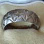Antique Vintage Victorian 1890-s Thick Heavy Silver Band Ring Size UK T , US 10
