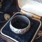 Antique Vintage Victorian 1890-s Thick Heavy Silver Band Ring Size UK T , US 10
