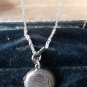 Antique Vintage Victorian 925 Silver Small Locket Pendant / Modern 20 inch Chain