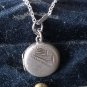 Antique Vintage Victorian 925 Silver Small Locket Pendant / Modern 20 inch Chain