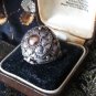 Antique Vintage Victorian 1890-s Locket Silver 800 /9CT Gold Ring Size UK Q,US 8