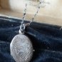 Antique Vintage 1930-s 925 St Silver  Locket Pendant on Modern 20 inch Chain.
