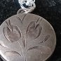 Antique Vintage 1925 Birmingham 925 Silver Small Locket Pendant on Modern Chain