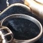 Antique Vintage 1930-s Black Sapphire Silver Ring Size UK M 1/2, US 6 1/2