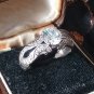 Vintage 1980-s 925 Sterling Silver Zircon Ring UK Size S, US 7 9- Beautiful!